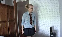 Check out naughty and tempting upskirt of this school girl